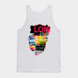 London modern collage design Tank Top